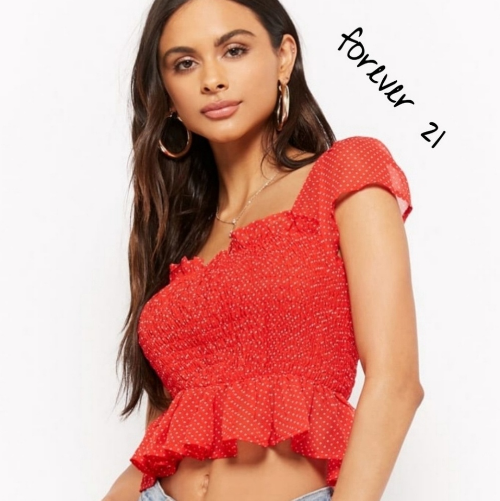 Cute polka dot top
